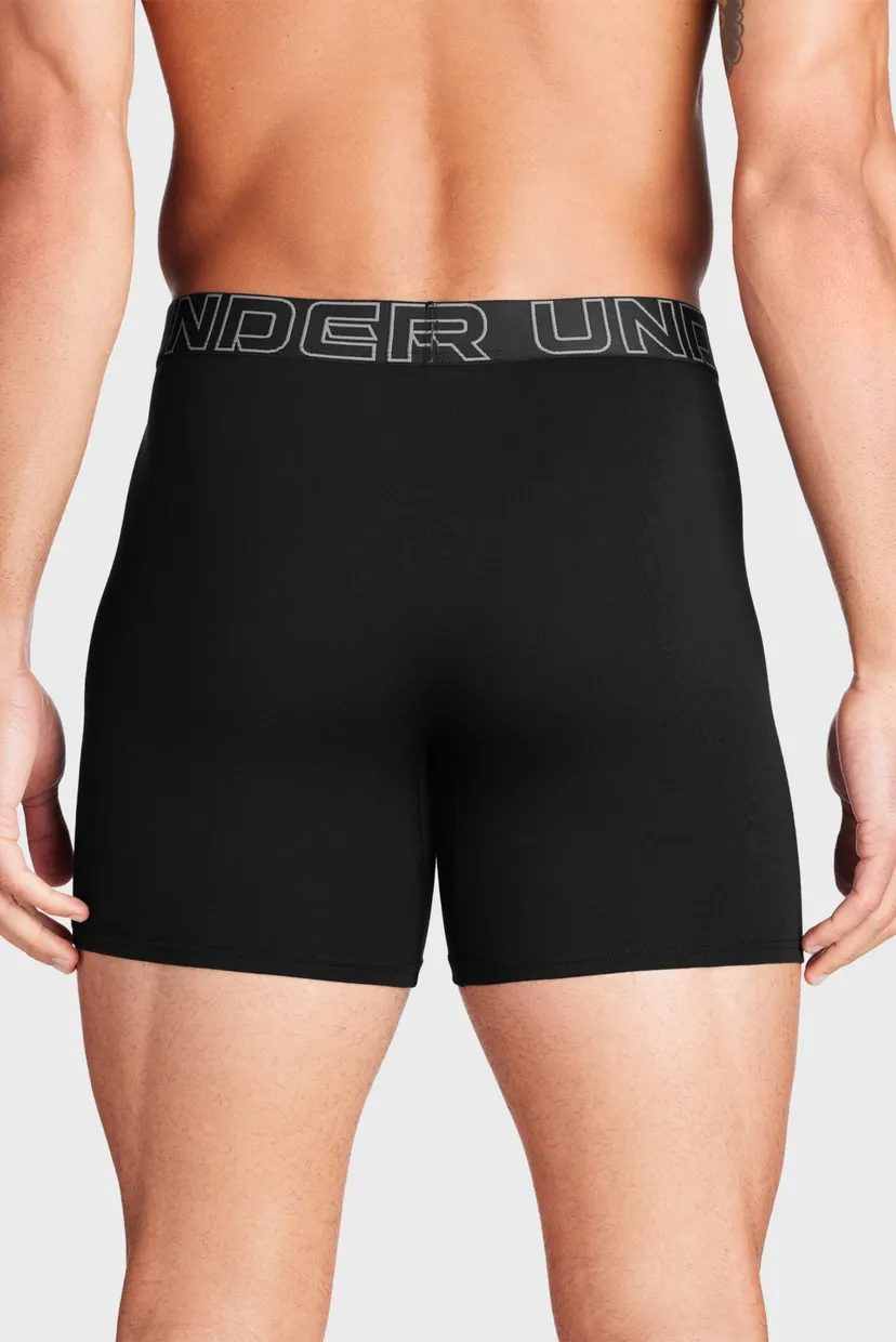 Мужские черные боксеры (3 шт) M UA Perf Cotton 6in 3