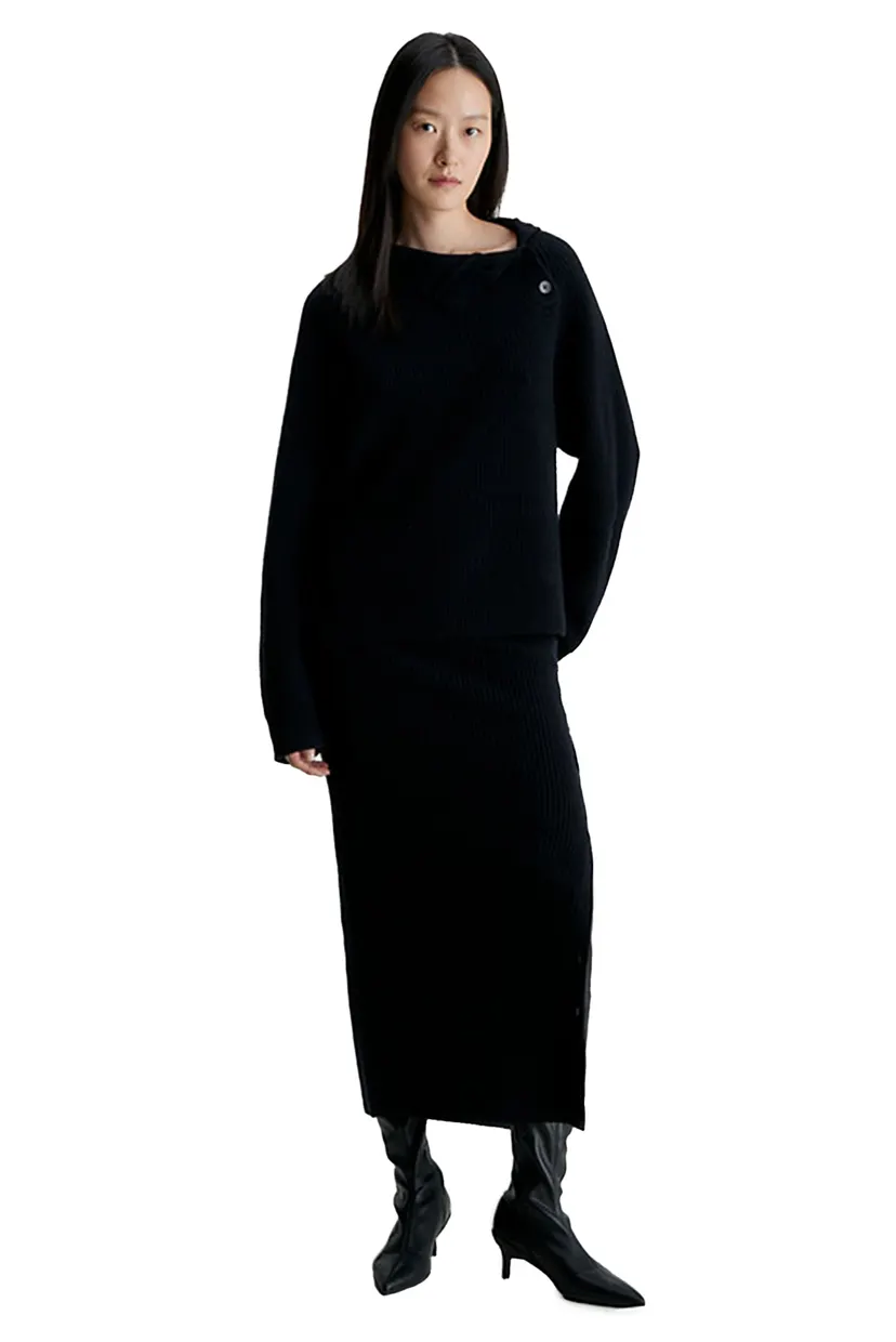 Гольф RECYCLED WOOL BUTTON MOCK NECK 4