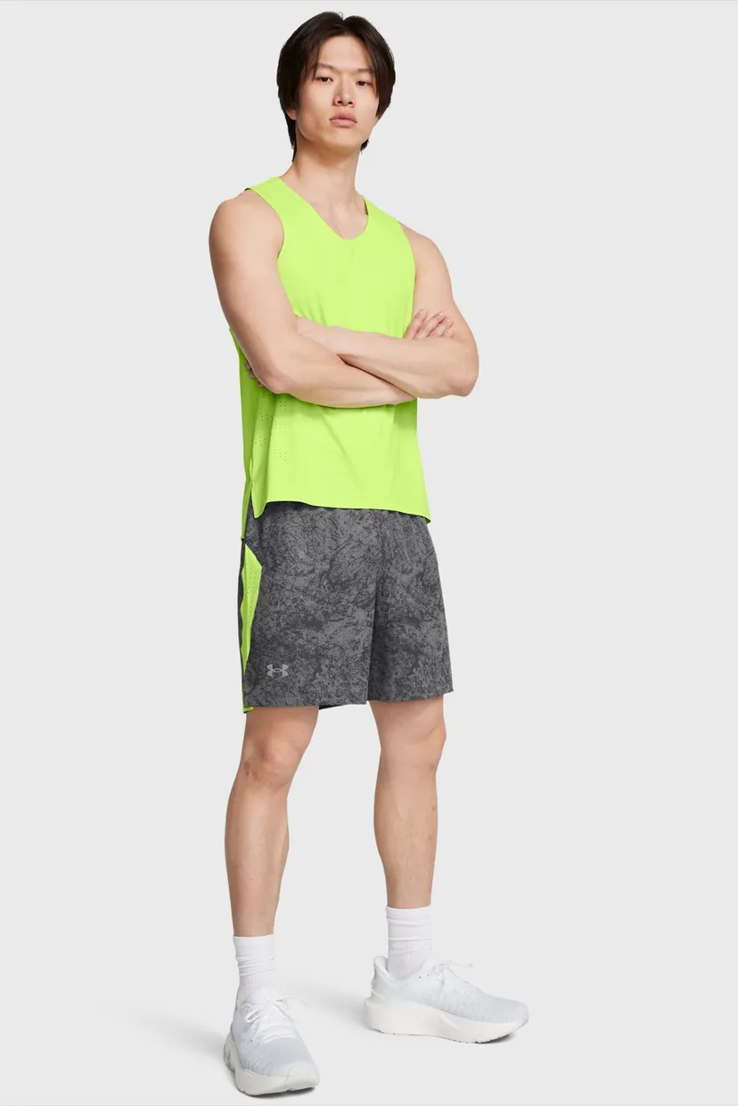 Мужские серые шорты UA LAUNCH PRO 7'' PRINTED SHORTS 3