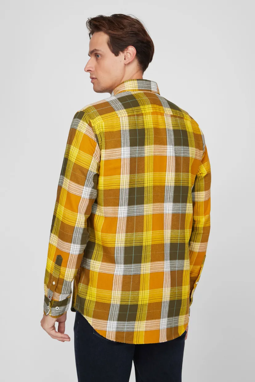 Мужская рубашка в клетку COTTON LINEN CHECK 9