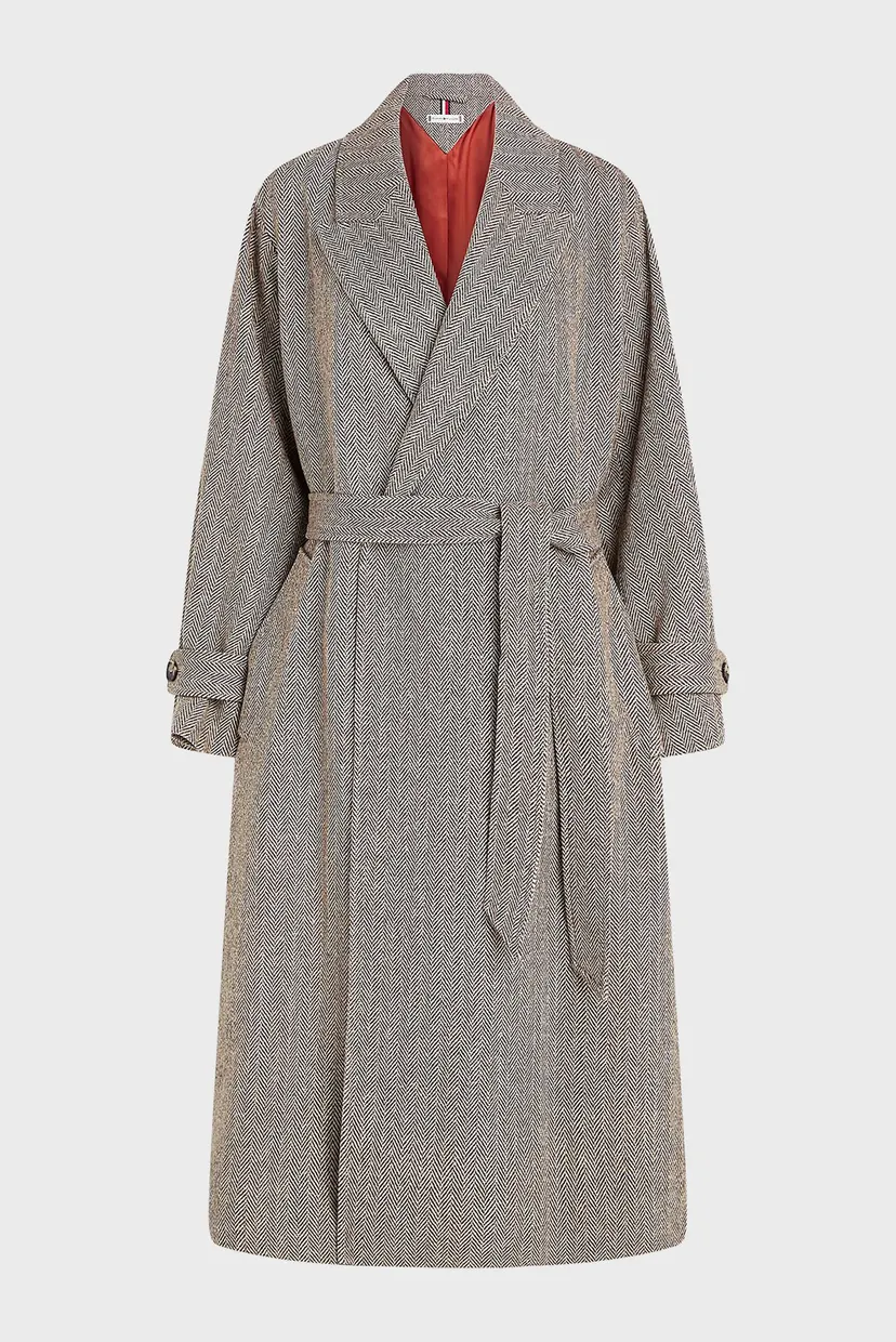 Женское шерстяное пальто с узором  RLX WOOL HERRINGBONE BELTED 5