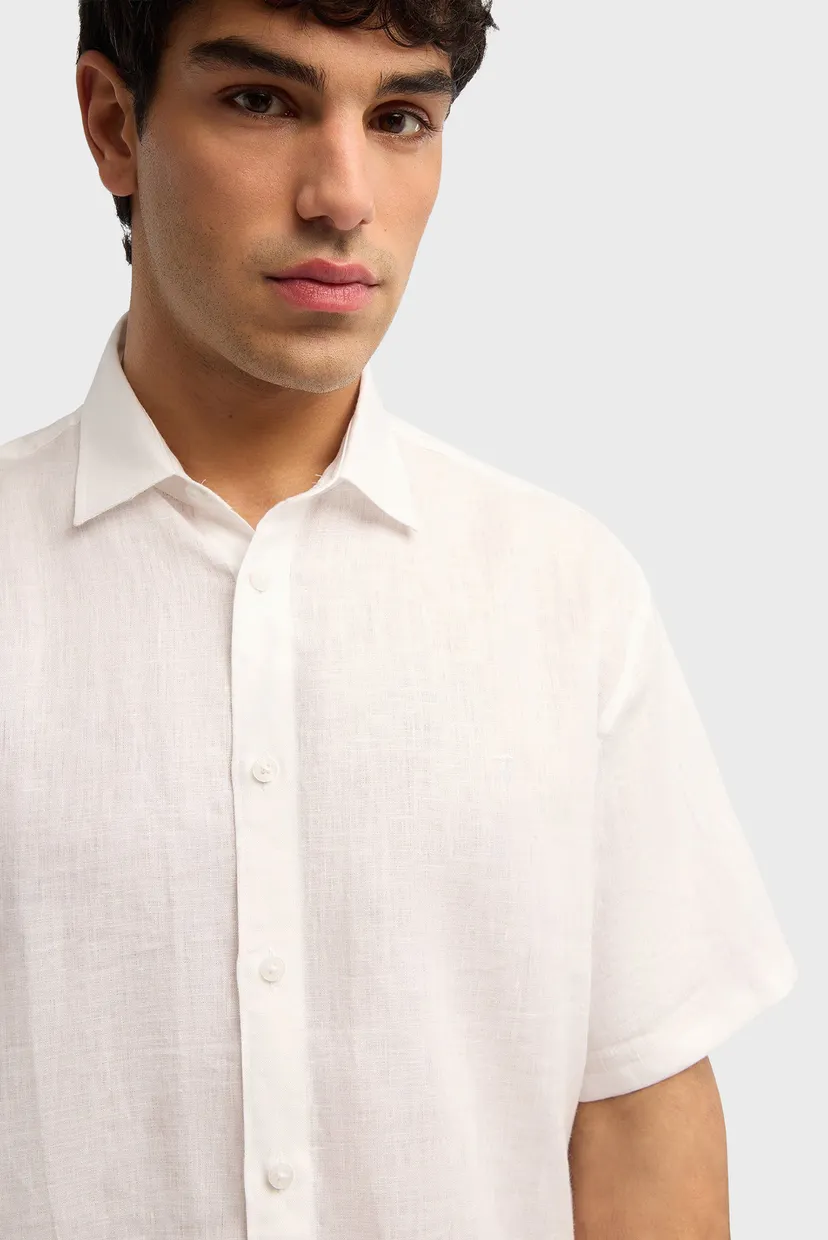 Рубашка с коротким рукавом MS109T19 SHORT SLEEVES SHIRT - LINEN 4