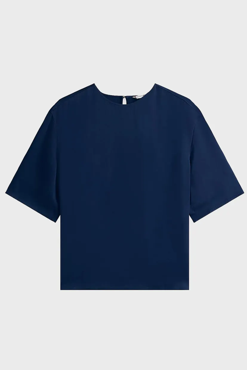Блузка/SATEEN C-NECK RELAXED T-SHIRT 5