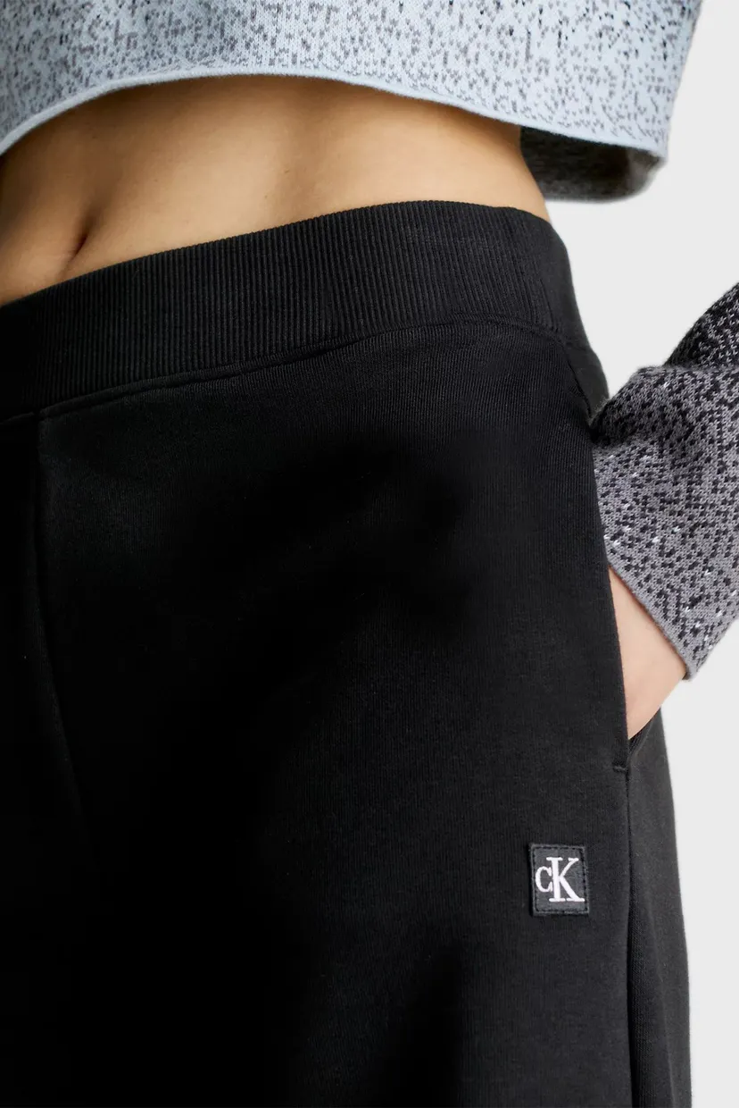 Женские черные спортивные брюки CK EMBRO BADGE KNIT PANT 5