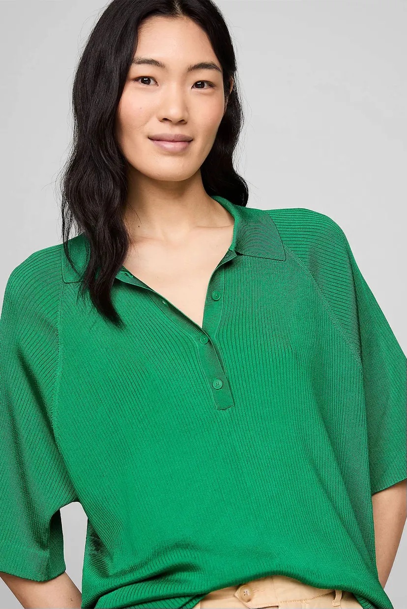 Поло RIB OVERSIZED POLO SWEATER 4