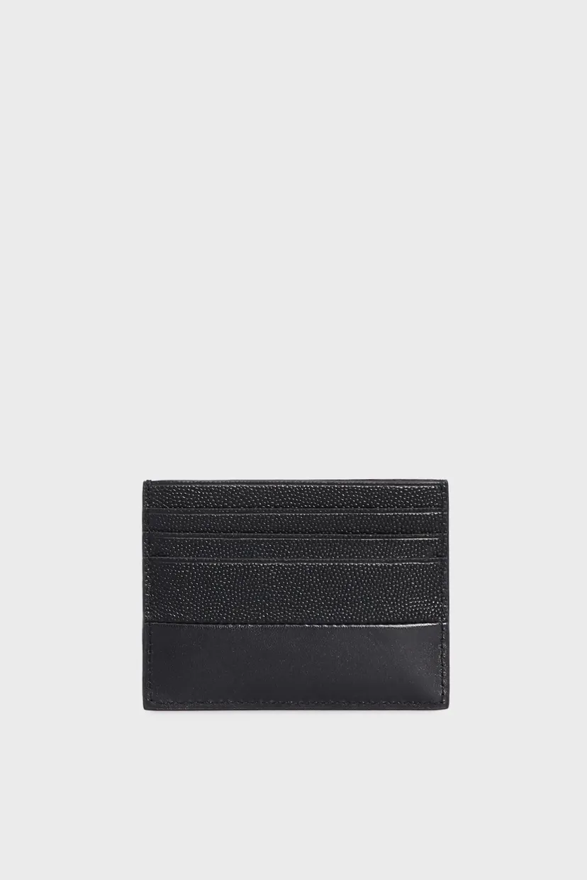 Мужской черный кожаный кардхолдер CK MUST CARDHOLDER 6CC 4