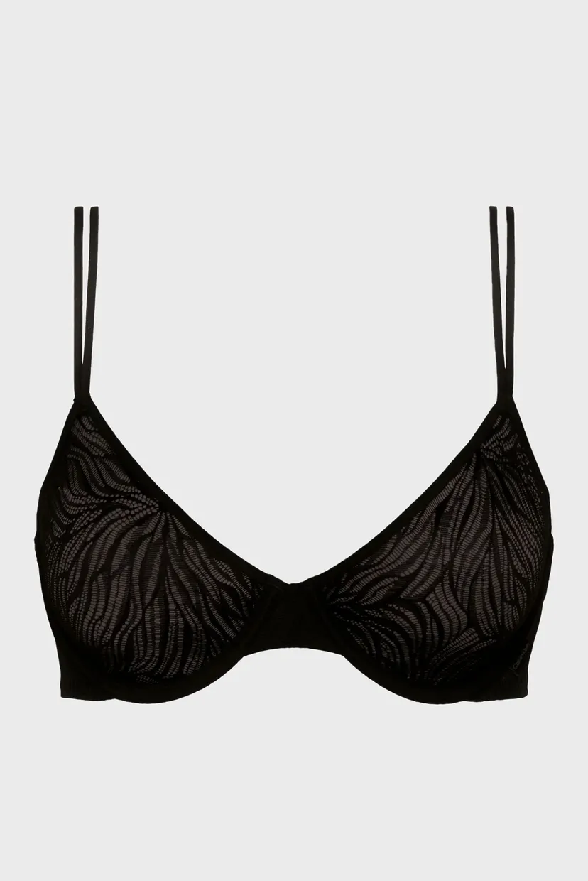 Женский черный бюстгальтер UNLINED DEMI 18