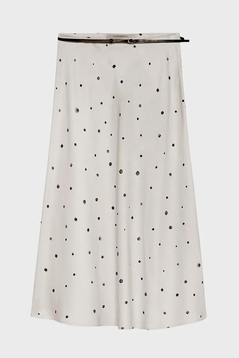 Юбка WRN06T08 GENTLE POIS DRAWSTRING SKIRT - TWILL VISCOSE 5