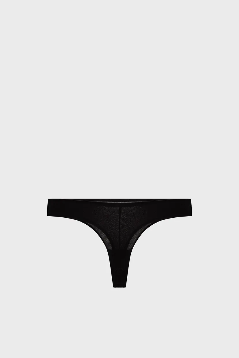Женские черные трусики THONG 7
