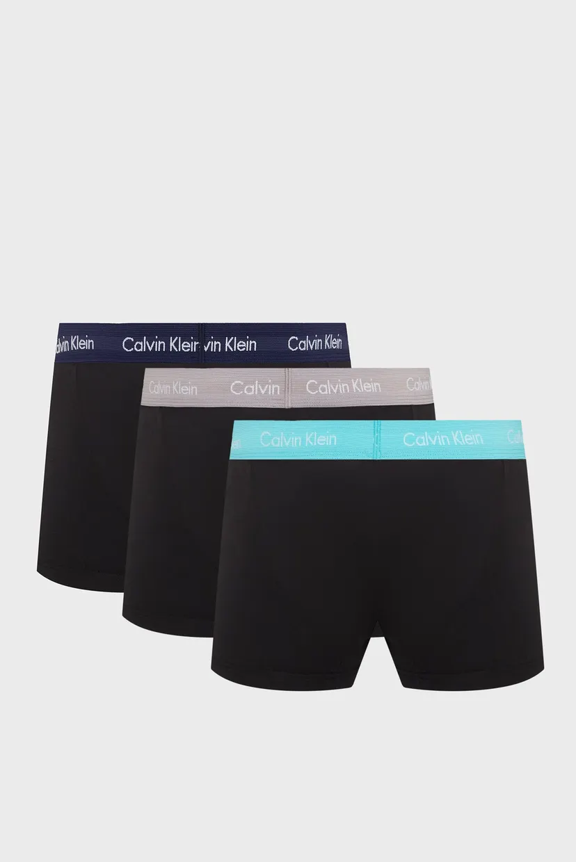 Мужские черные боксеры (3 шт) LOW RISE TRUNK 6