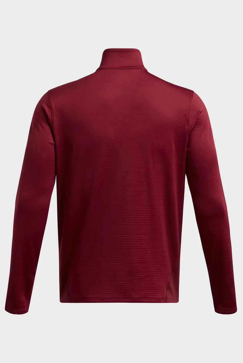 Мужская бордовая спортивная кофта UA Vanish CW 1 4 Zip 5