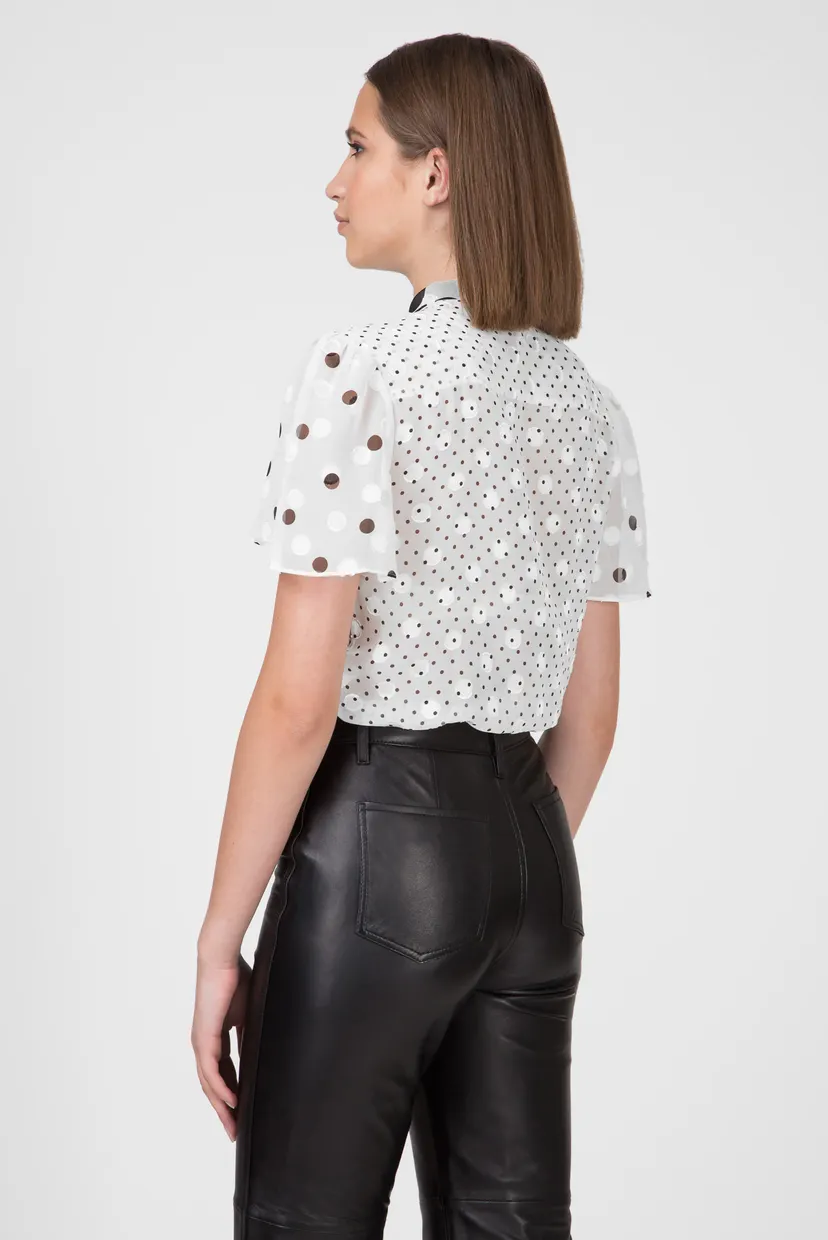 Блузка ZENDAYA POLKA DOT TIE NCK BLOUSE 7
