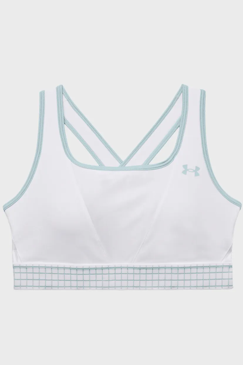 Женский белый спортивный топ UA Crossbk Mid Bra 12.1 Nov 7