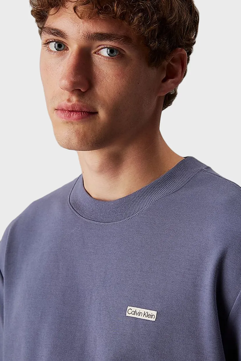 Мужская синяя футболка CALVIN KLEIN LABEL TEE 4