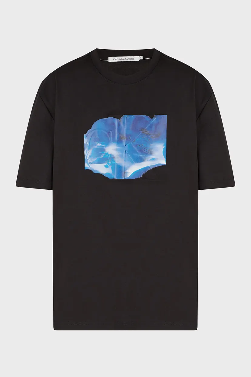 Мужская черная футболка EMBOSSED EUPHORIC FLORAL TEE 5