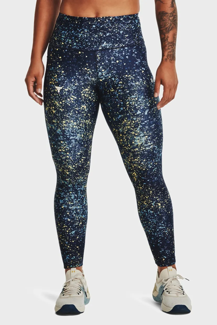 Женские темно-синие тайтсы UA Pjt Rock HG Ankle Legging 8