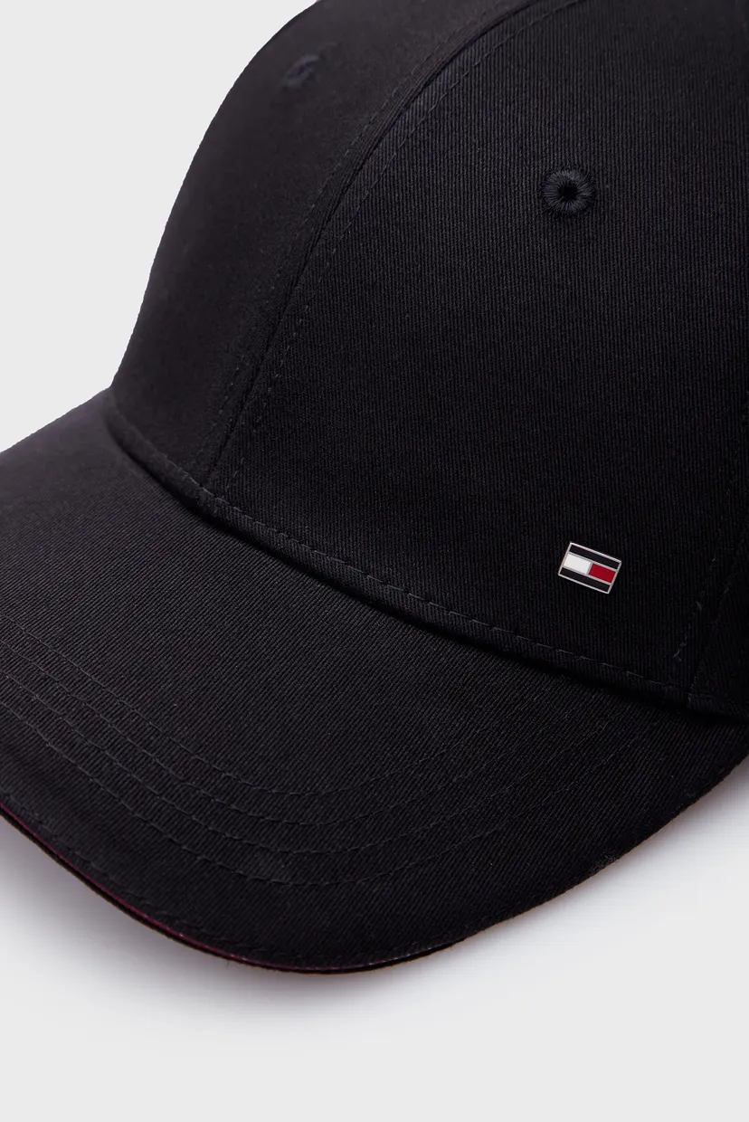 Мужская черная кепка TH CORPORATE COTTON 6 PANEL CAP 4