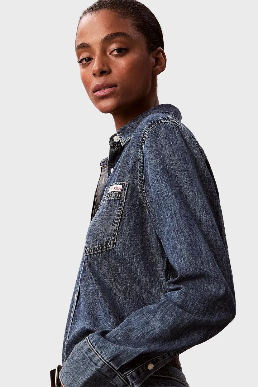 Рубашка LS CLASSIC DENIM SHIRT BLUE WHAR 3