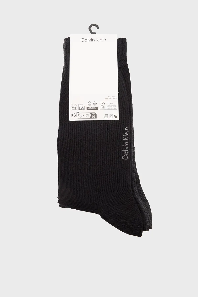Носки CK MEN SOCK 2P MELANGE GRID 3