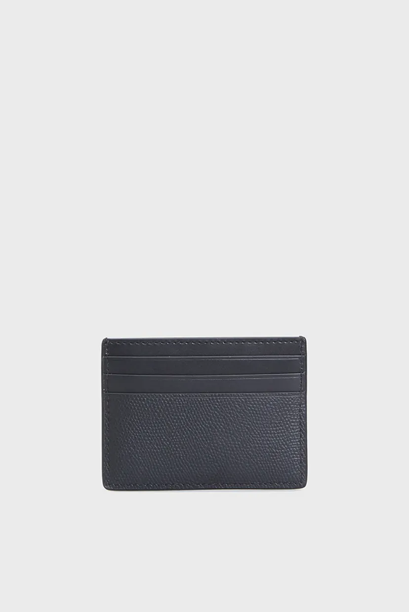 Мужской черный кожаный кардхолдер TH MONOGRAM CC HOLDER 4