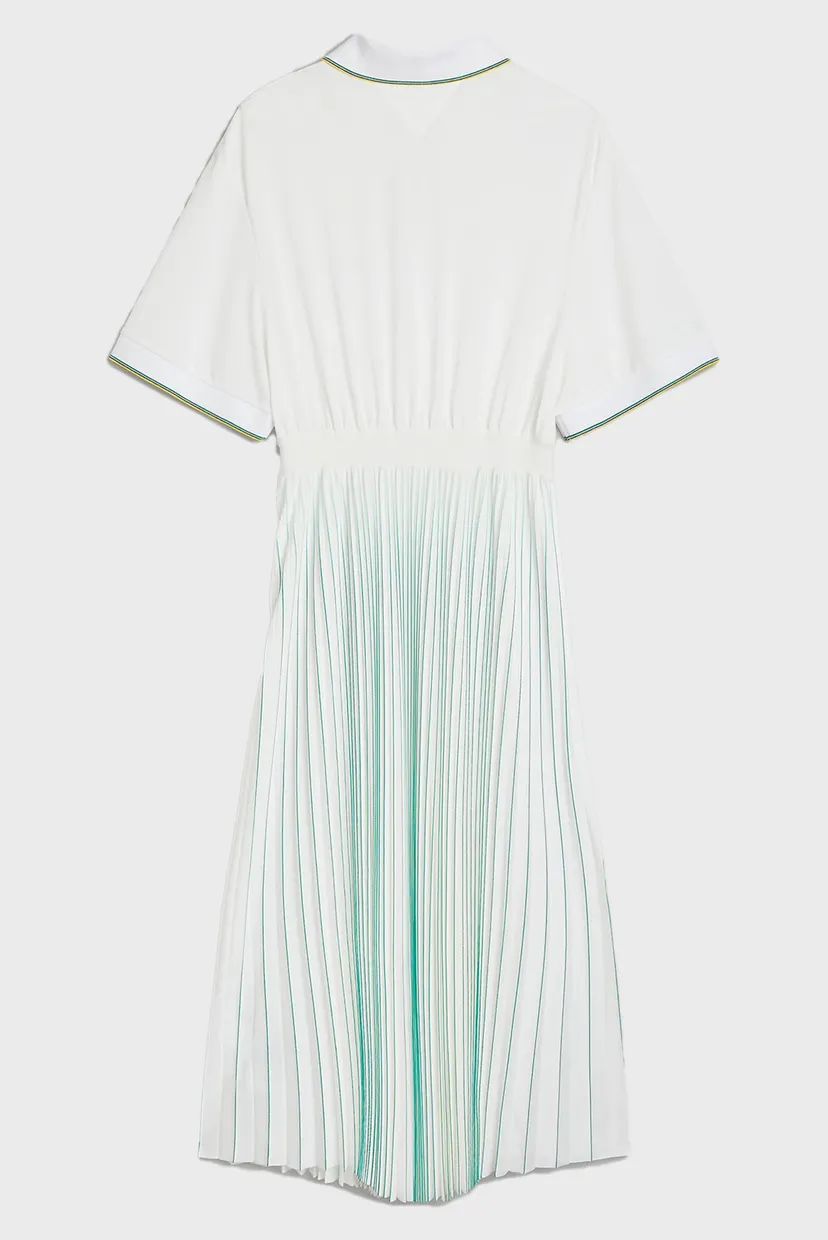 Женское белое платье THC SPORTY PLEATED 7