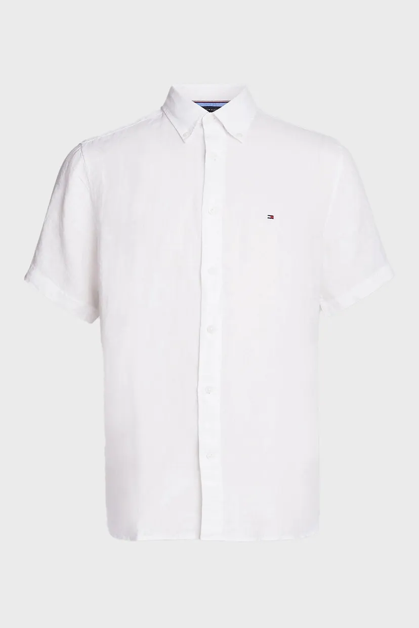 Мужская белая льняная рубашка PIGMENT DYED LINEN RF 5