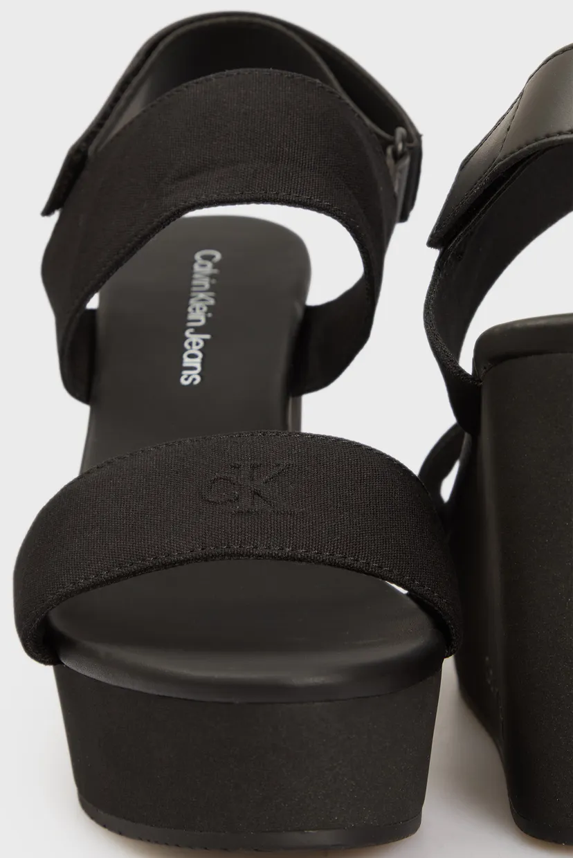 Женские черные босоножки WEDGE SANDAL WEBBING IN 5