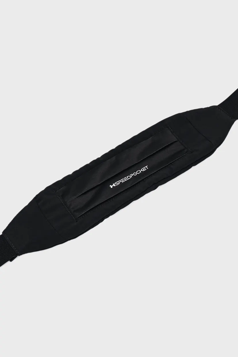 Черная поясная сумка UA Flex Speedpocket Run Belt 7