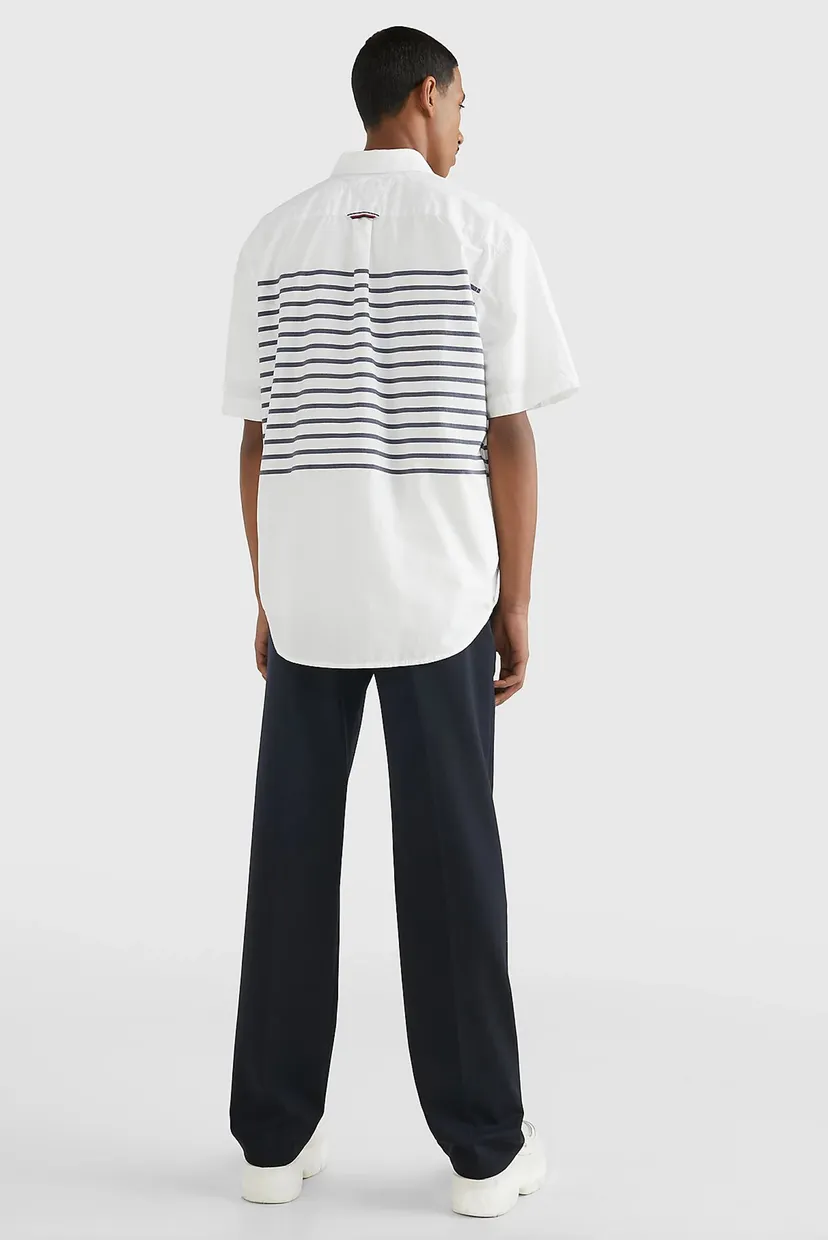Мужская белая рубашка BRETON PLACED STRIPE 3