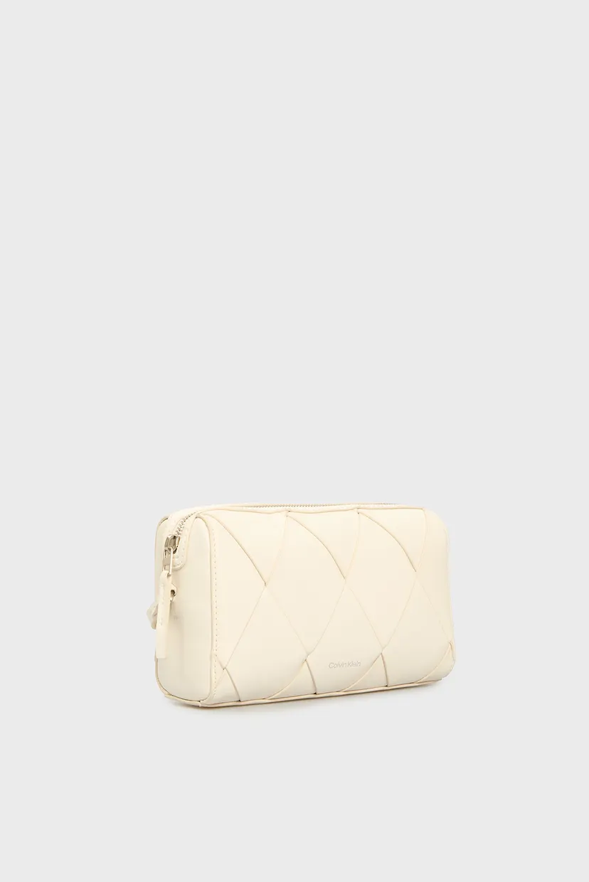 Женская белая сумка CK WOVEN CAMERA BAG 3