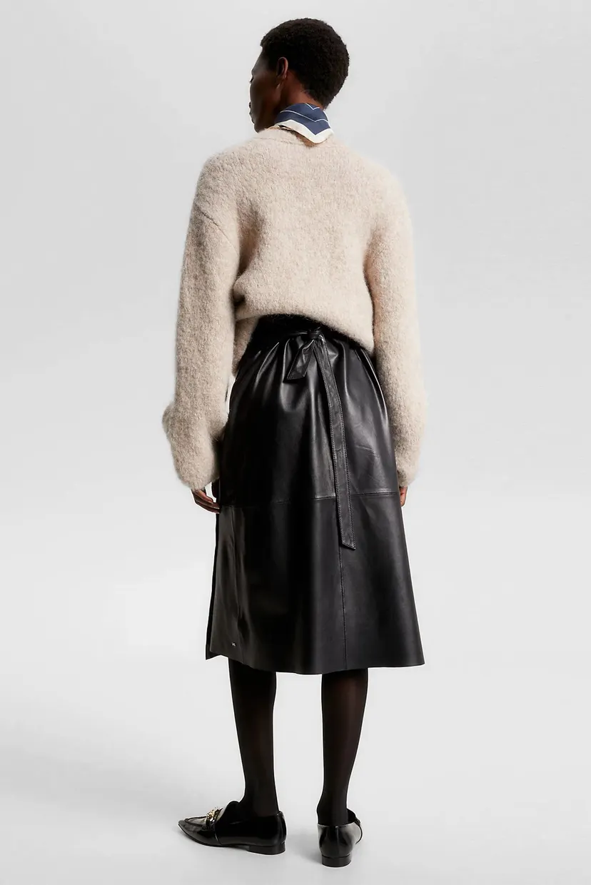 Юбка LEATHER MIDI WRAP SKIRT 3