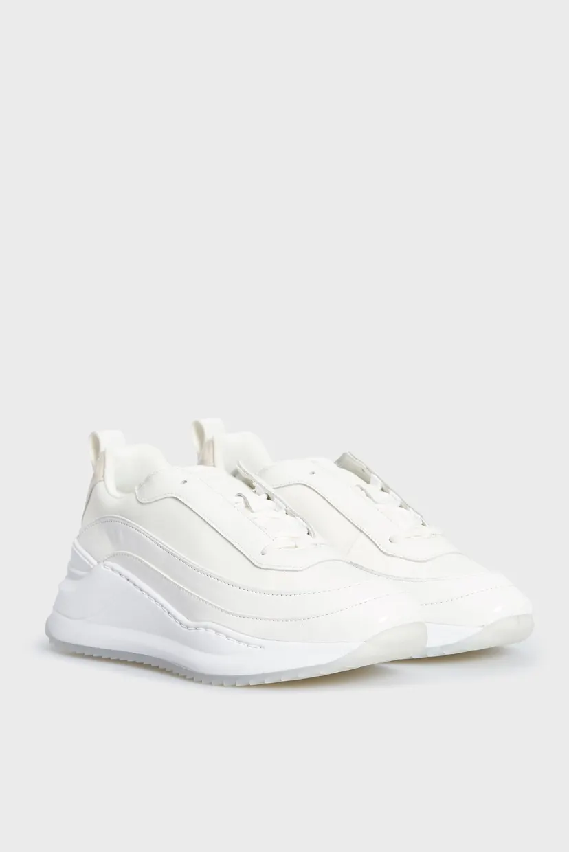 Женские белые кроссовки CHUNKY INTERNAL WEDGE LACE UP 3