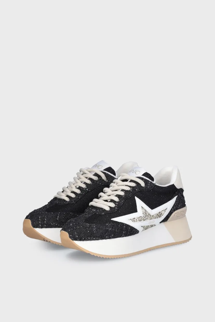 Кроссовки DREAMY 03 - SNEAKER RUINED DENIM SHINY M BLACK LIGHT GOLD 3