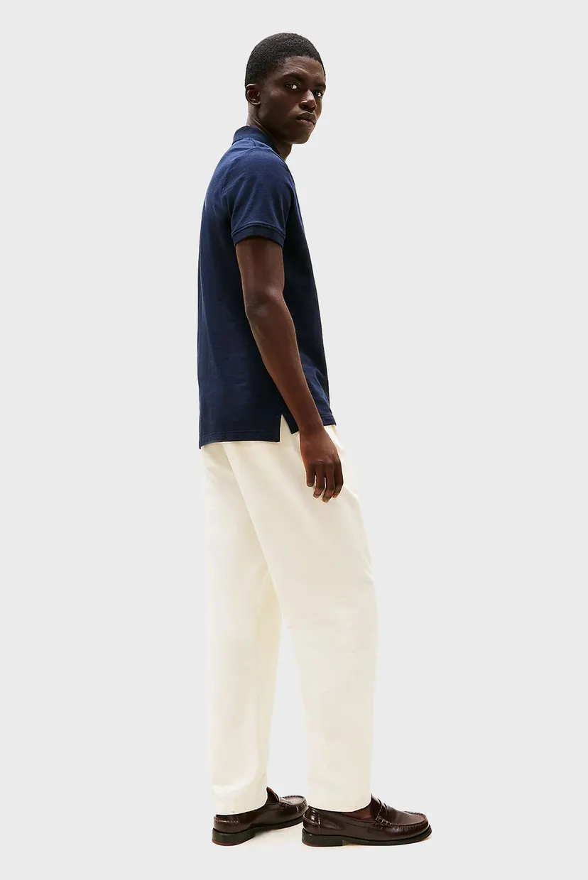 Мужское темно-синее поло COTTON LINEN TERRY 3