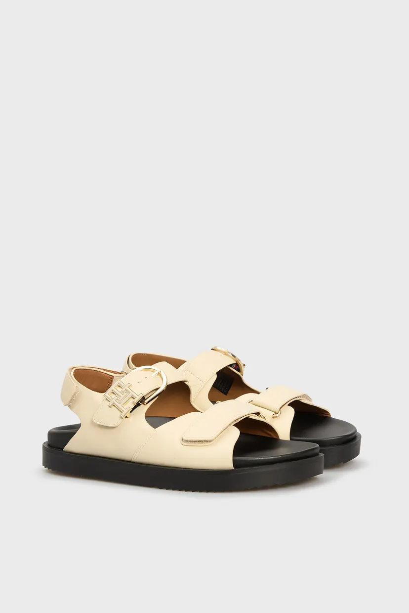 Женские бежевые кожаные сандалии LEATHER SPORTY SANDAL 3