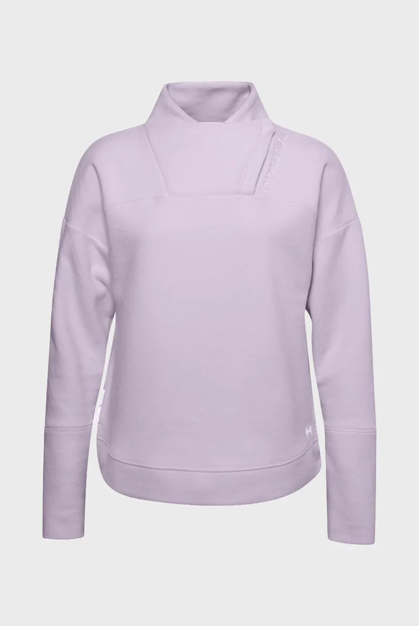 Женский сиреневый реглан UA Recover Fleece Wrap Neck 3