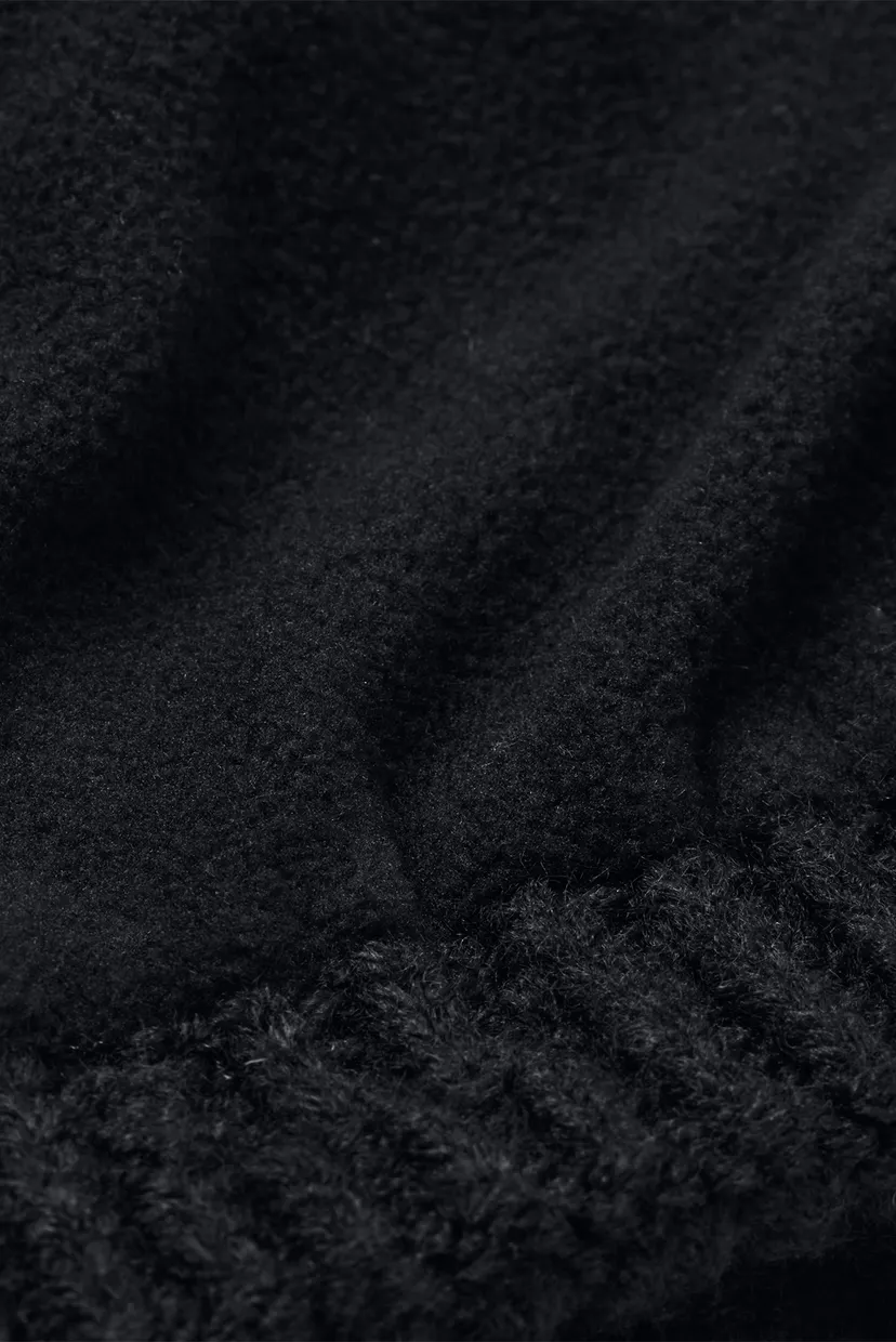 Женская черная шапка W Halftime Cable Knit Beanie 3