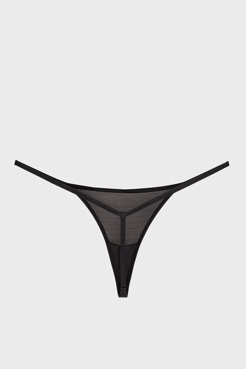 Женские черные трусики STRING THONG 6