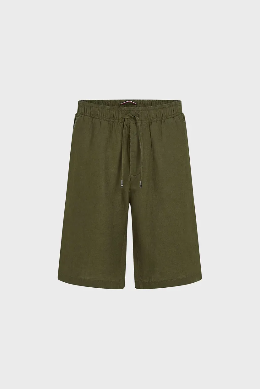 Мужские оливковые льняные шорты HARLEM PO LINEN 5