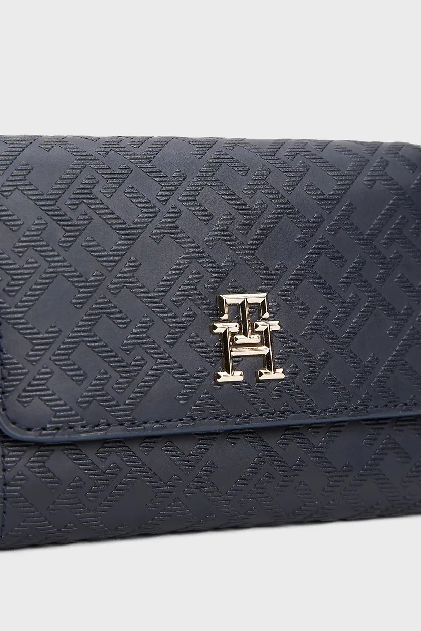 Женский темно-синий кошелек с узором TH DISTINCT TRIFOLD WALLET MONO 3