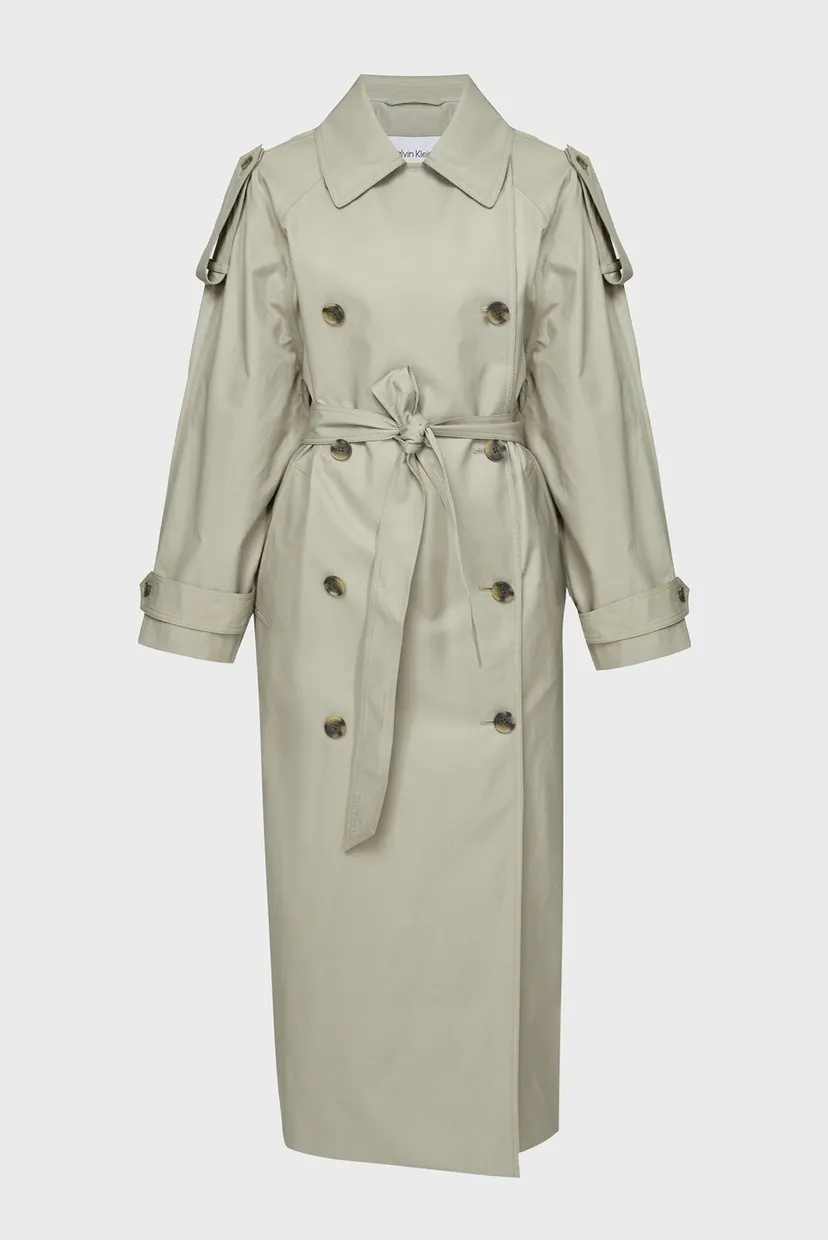 Женский бежевый тренч OVERSIZED TRENCH COAT 4