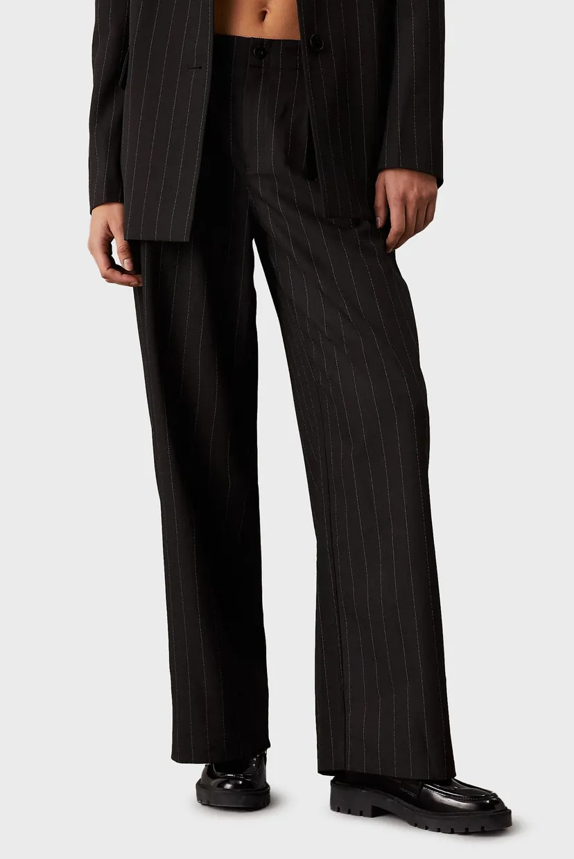 Женские черные брюки в полоску SOFT CREPE PINSTRIPE 6