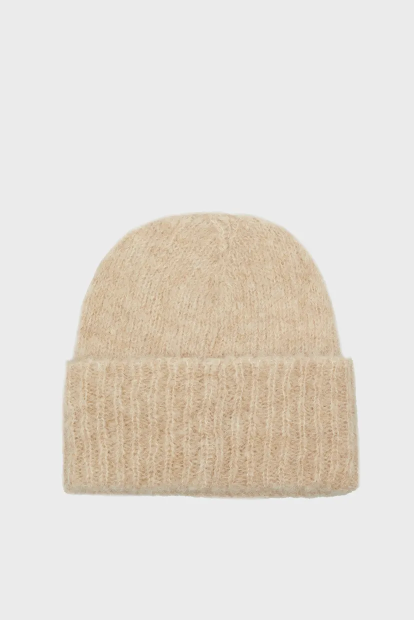 Шапка SATIN LABEL WOOL-BLEND BEANIE 4