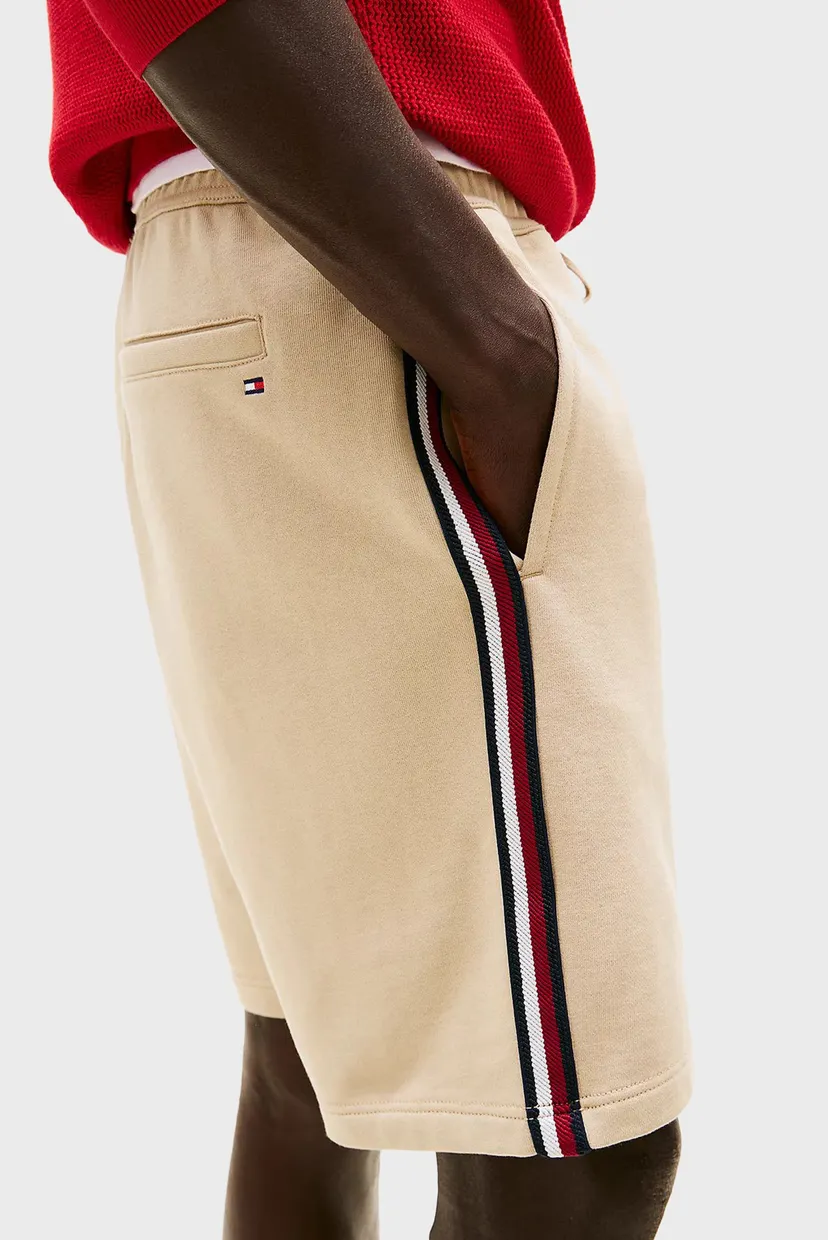 Мужские бежевые шорты GLOBAL STRIPE SWEATSHORTS 5