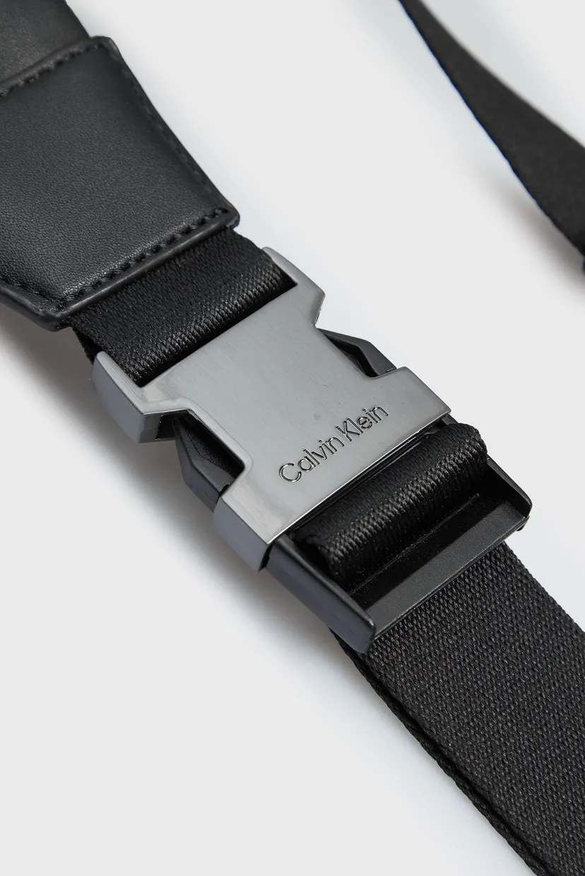 Мужская черная поясная сумка с узором MINIMALISM WAISTBAG MONO 5