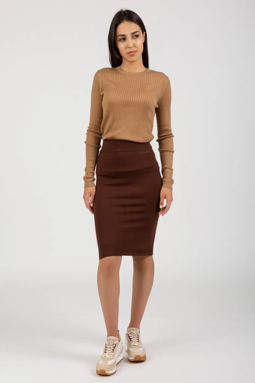 Юбка EXTRA FINE WOOL FITTED SKIRT 4