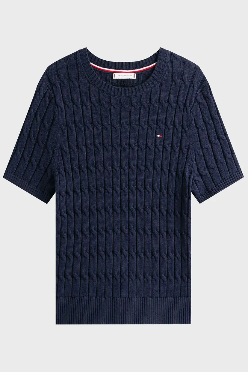 Свитер/CO CABLE MID GG S/S C-NK SWT 4