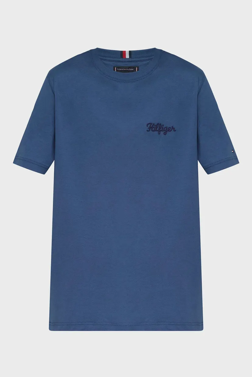 Мужская синяя футболка HILFIGER CHAINSTITCH TEE 5