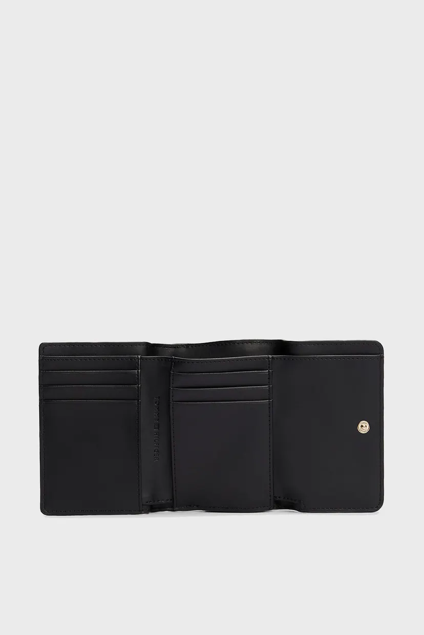 Женский черный кошелек с узором TH ETERNITY TRIFOLD WALLET MONO 4