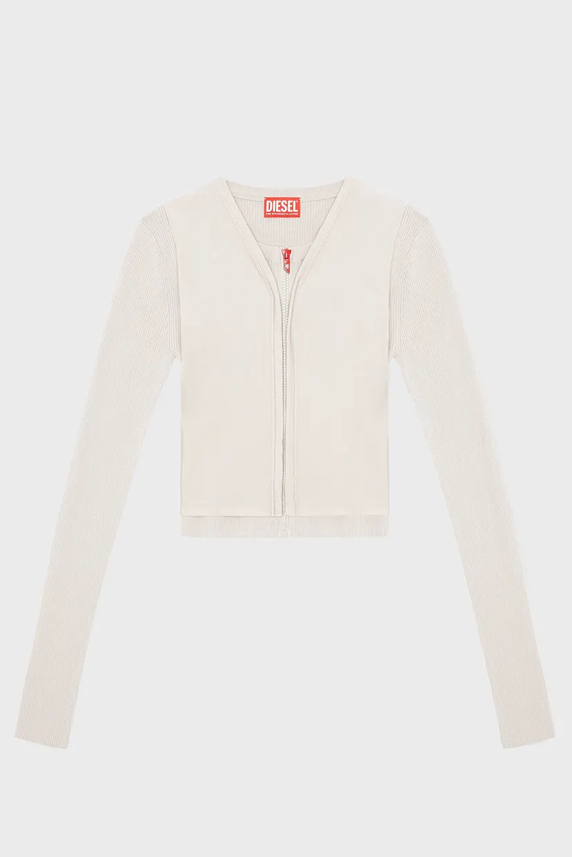 Женский пудровый шерстяной кардиган M-ROS MAGLIA 5